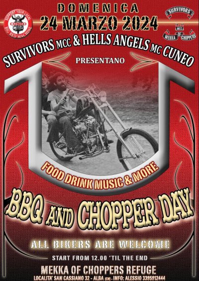 Locandina evento BBQ AND CHOPPER DAY