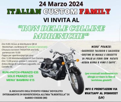 Locandina evento RUN DELLE COLLINE MORENICHE