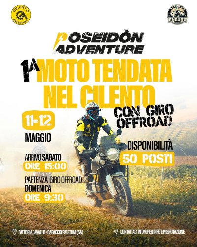 Locandina evento 1 mototendata del cilento