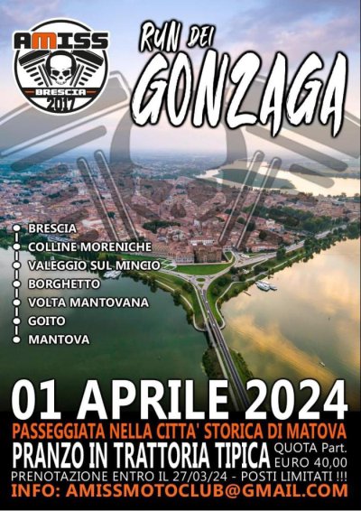 Locandina evento RUN DEI GONZAGA