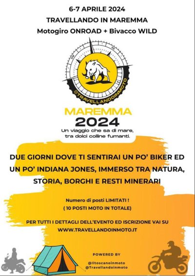Locandina evento TRAVELLANDO IN MAREMMA