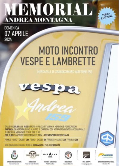 Locandina evento 3° MOTO INCONTRO VESPE E LAMBRETTE