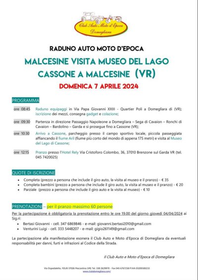 Locandina evento RADUNO AUTO MOTO D'EPOCA