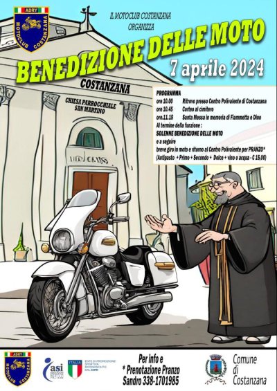 Locandina evento BENEDIZIONE DELLE MOTO