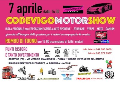 Locandina evento CODEVIGO MOTOR SHOW