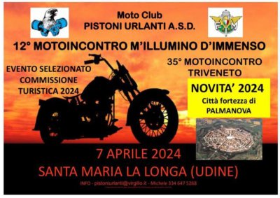 Locandina evento 12° MOTOINCONTRO M'ILLUMINO D'IMMENSO - 35° MOTOINCONTRO TRIVENETO