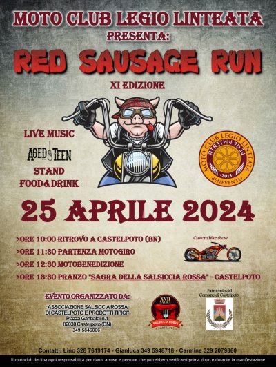Locandina evento XI Red Sausage Run 