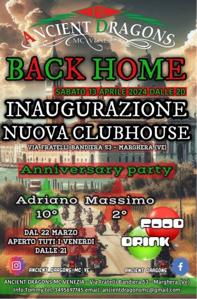 Locandina evento INAUGURAZIONE NUOVA CLUBHOUSE