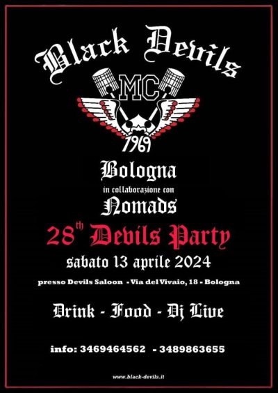 Locandina evento 28° DEVILS PARTY