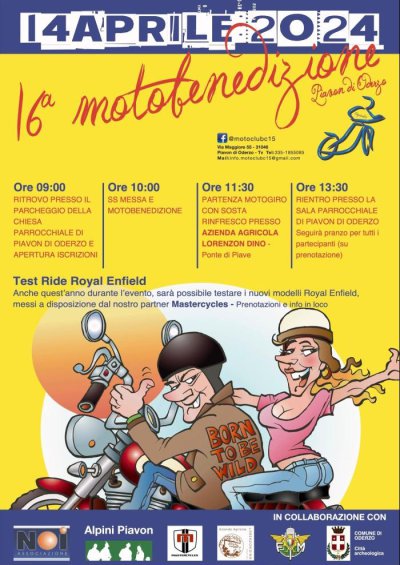 Locandina evento 16^ MOTOBENEDIZIONE