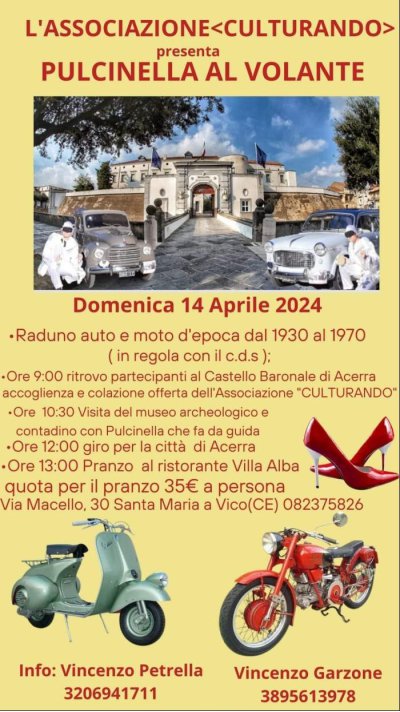 Locandina evento PULCINELLA AL VOLANTE