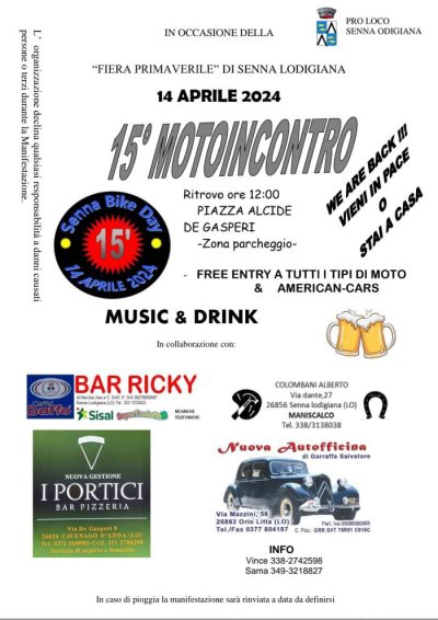 Locandina evento 15° SENNA BIKE DAY