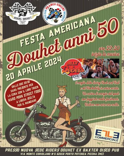 Locandina evento FESTA AMERICANA - DOUHET ANNI 50