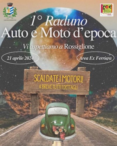 Locandina evento 1° RADUNO AUTO E MOTO D'EPOCA