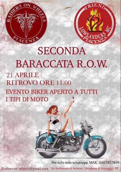 Locandina evento SECONDA BARACCATA R.O.W.