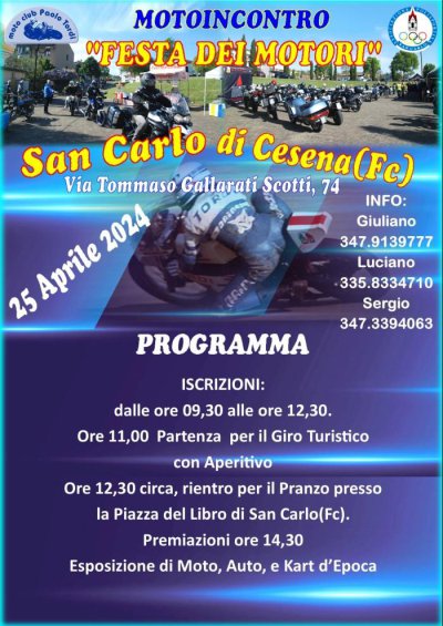 Locandina evento MOTOINCONTRO FESTA DEI MOTORI