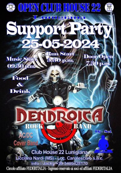 Locandina evento SUPPORT PARTY