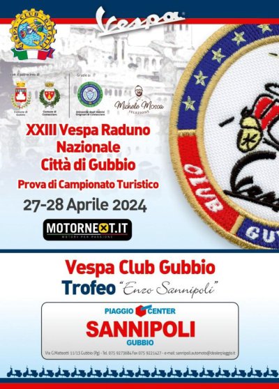 Locandina evento 23° VESPA RADUNO NAZIONALE CITTA' DI GUBBIO