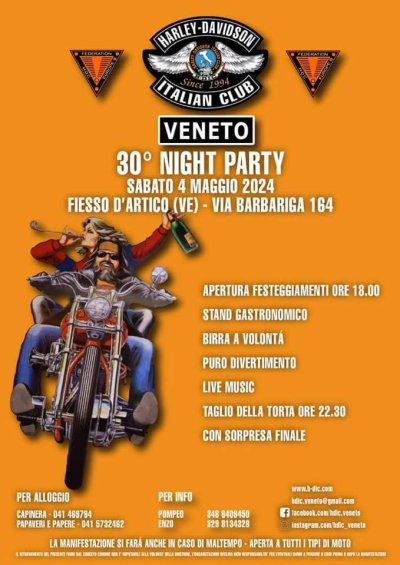 Locandina evento 30 Night Party