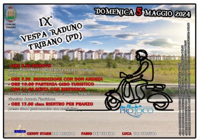 Locandina evento IX° VESPA RADUNO TRIBANO