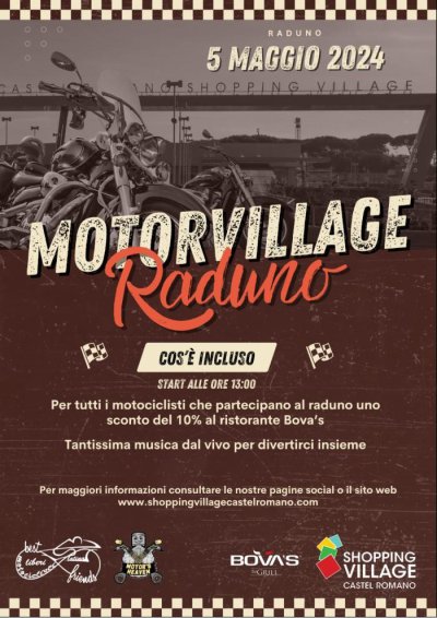 Locandina evento RADUNO MOTORVILLAGE