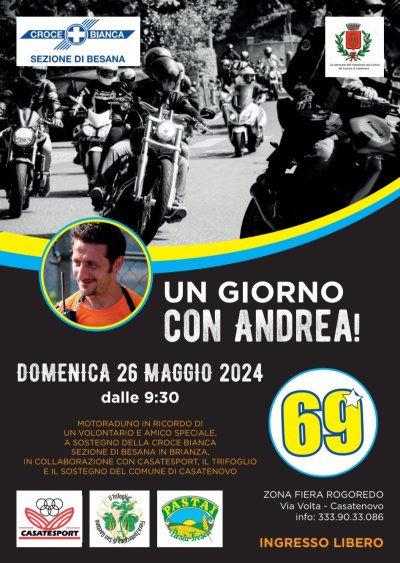 Locandina evento un giorno con Andrea 