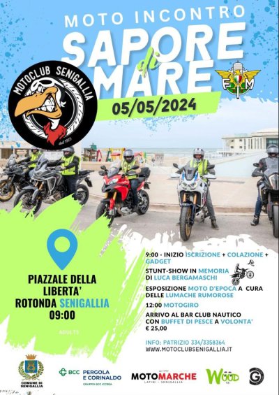 Locandina evento MOTO INCONTRO SAPORE DI MARE