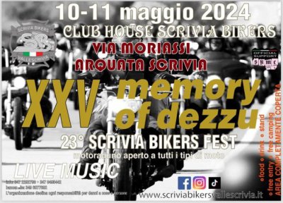 Locandina evento  XXV MEMORY OF DEZZU
