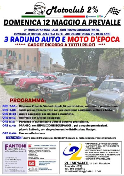 Locandina evento 3° TROFEO FANTONI-LALLI