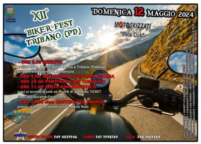 Locandina evento XII° BIKER FEST TRIBANO