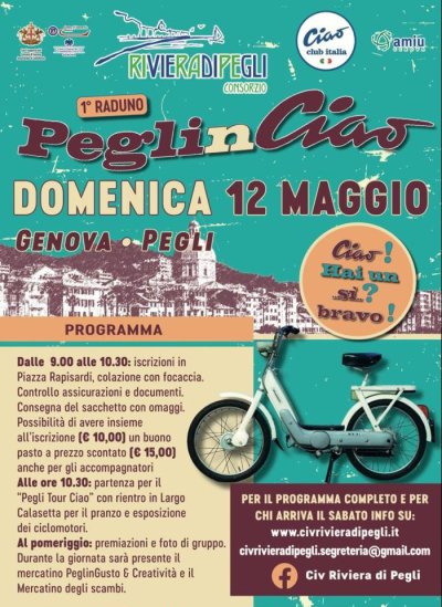 Locandina evento 2° PEGLI TOUR CIAO