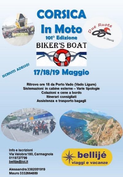 Locandina evento BIKER'S BOAT CORSICA 2024