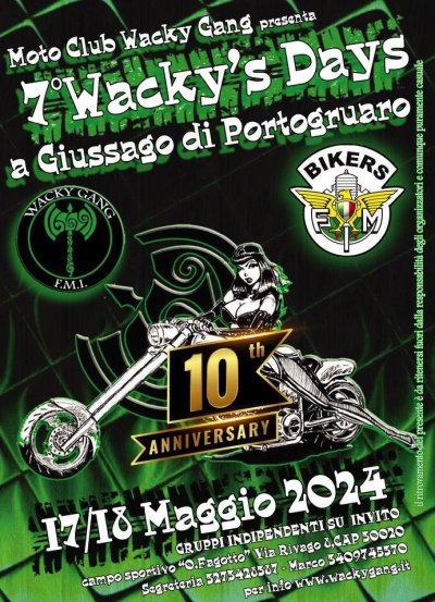 Locandina evento 7° WACKY'S DAYS