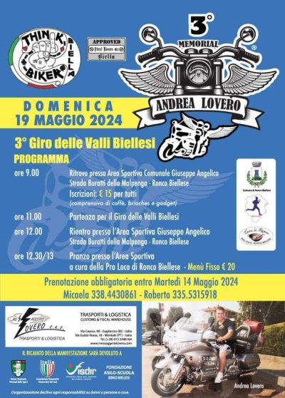 Locandina evento 3° GIRO DELLE VALLI BIELLESI