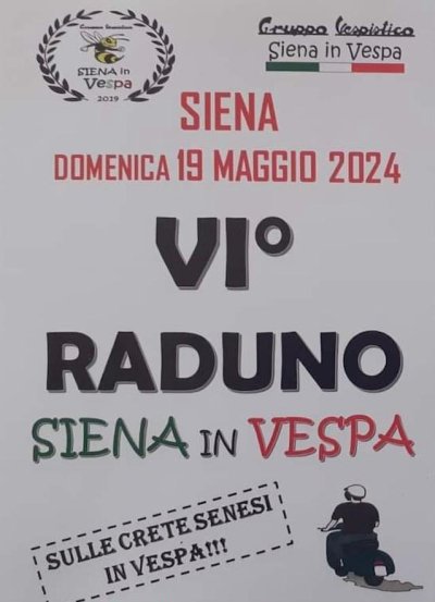 Locandina evento VI° RADUNO SIENA IN VESPA