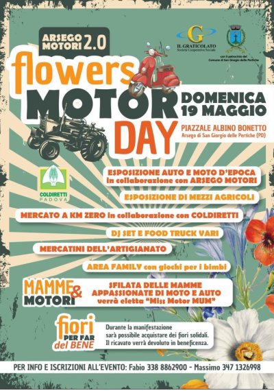 Locandina evento ARSEGO MOTORI 2.0 - FLOWERS MOTOR DAY