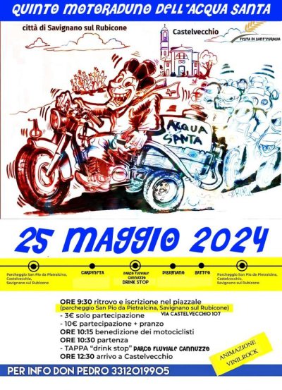 Locandina evento MOTO RADUNO DELL'ACQUA SANTA