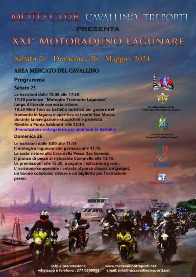 Locandina evento XXI° MOTORADUNO LAGUNARE