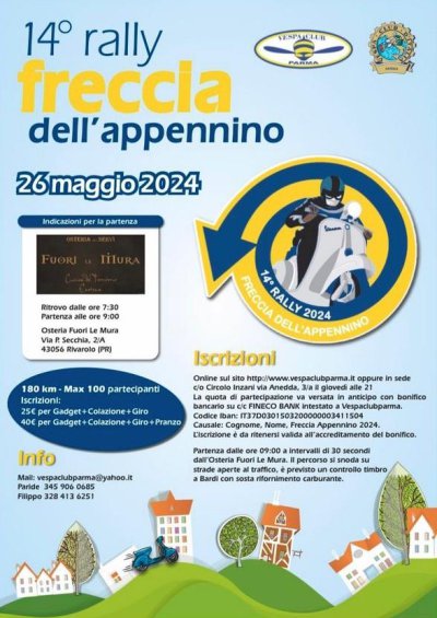 Locandina evento 14° RALLY FRECCIA DELL'APPENNINO