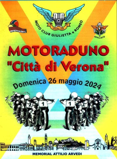 Locandina evento MOTORADUNO CITTA' DI VERONA