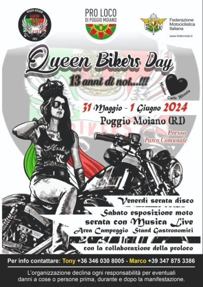 Locandina evento QUEEN BIKERS DAY
