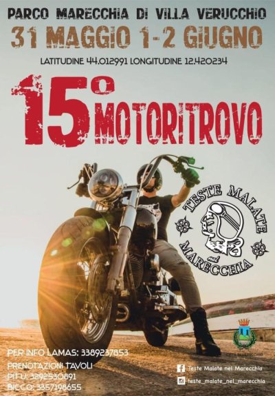 Locandina evento 15° MOTORITROVO TESTE MALATE NEL MARECCHIA