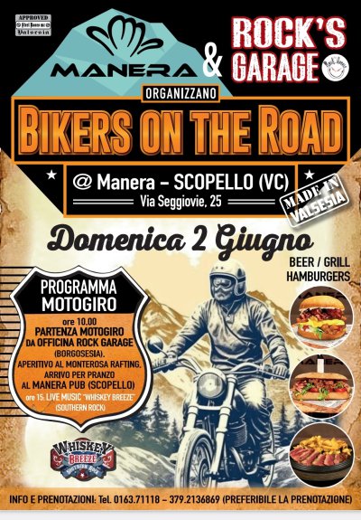 Locandina evento BIKERS ON THE ROAD VALSESIA