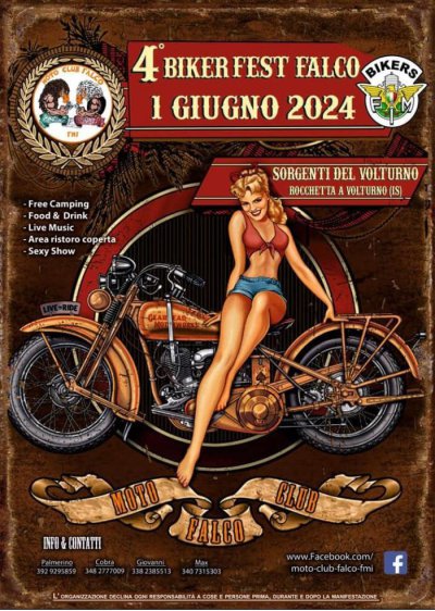 Locandina evento 4° BIKER FEST FALCO