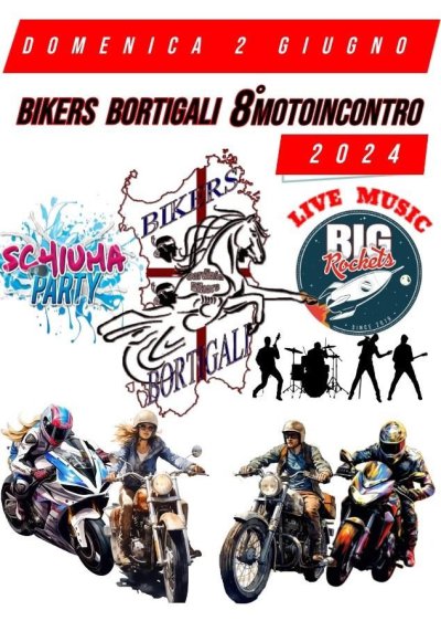 Locandina evento 8° MOTOINCONTRO BIKERS BORTIGALI