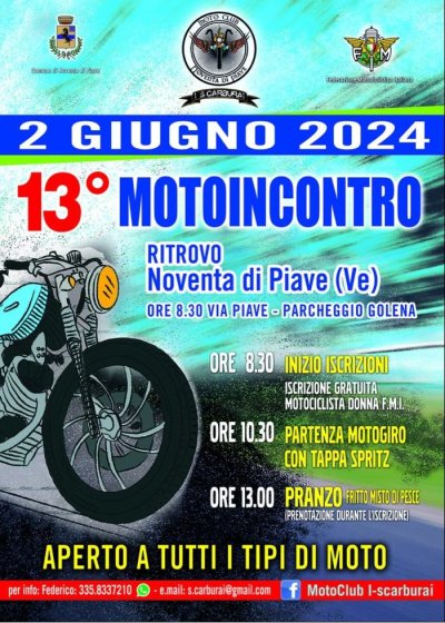 Locandina evento 13° MOTOINCONTRO S-CARBURAI