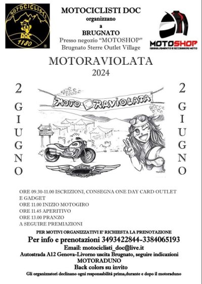 Locandina evento MOTORAVIOLATA 2024