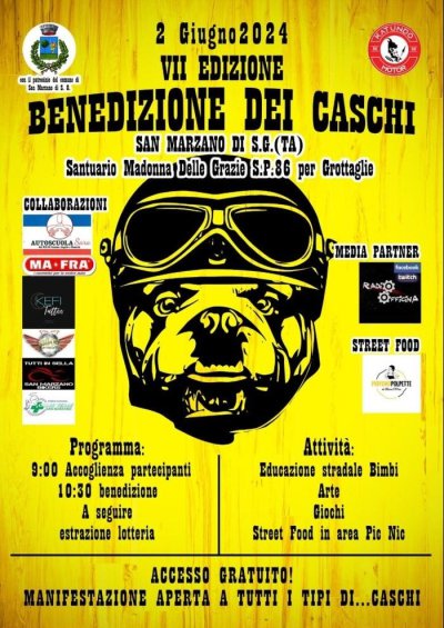 Locandina evento VII° BENEDIZIONE DEI CASCHI
