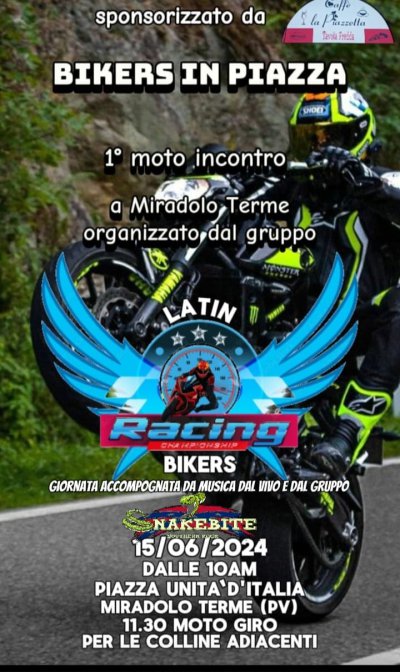 Locandina evento bikers in piazza 