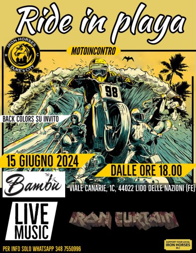 Locandina evento RIDE IN PLAYA 